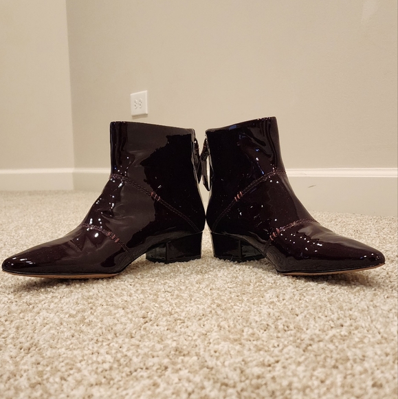 NWOT Pointed toe patent leather booties - Picture 4 of 12
